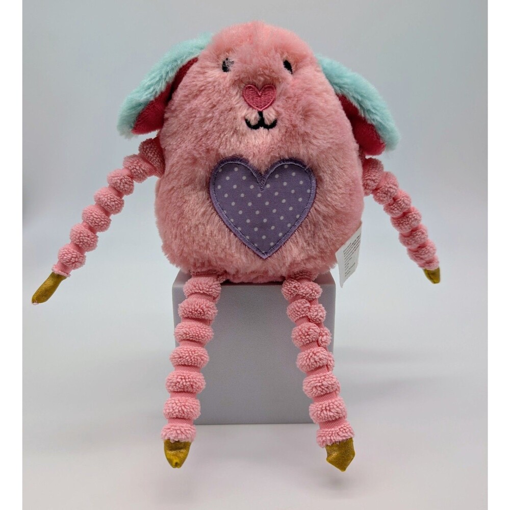 Make Believe Ideas Pink Bunny Rabbit Plush Stuffed Animal Toy RARE